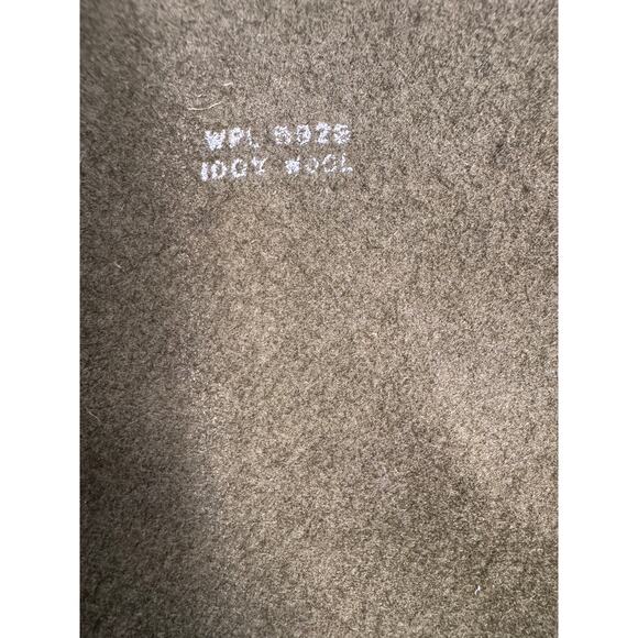 Vintage Olive Green Retro Wool Felt Wide Brim Hat With Silk Roses. - Picture 4 of 4